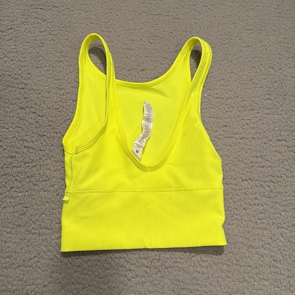 Lululemon Power Pivot Tank Rib Tight Fit Cropped Length Size 2 - Picture 3 of 4